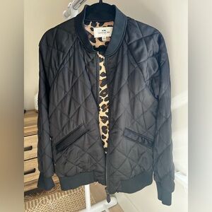 Coach Black Quilted Bomber Jacket